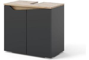Vicco Marelle mosdószekrény, 60 cm, antracit/tölgy