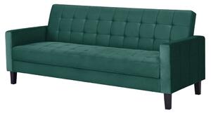 3 személyes ágyazható kanapé, ágyneműtartóval, zöld - SPLENDIDE