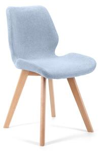 4 db skandináv stílusú szék fa lábakkal kék