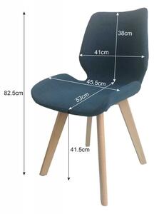 4 db skandináv stílusú szék fa lábakkal barna