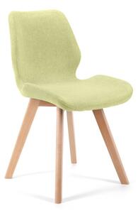 4 db skandináv stílusú szék fa lábakkal zöld