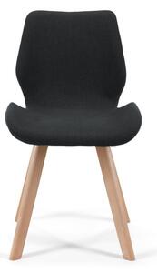 4 db skandináv stílusú szék fa lábakkal fekete