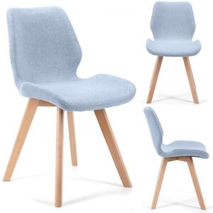 4 db skandináv stílusú szék fa lábakkal kék