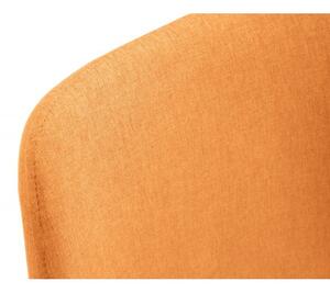 4 db skandináv stílusú szék fa lábakkal narancssárga