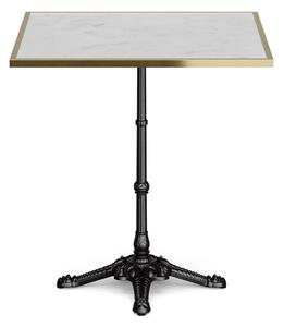 Blumfeldt Patras Lux, bisztró asztal, márvány asztallap, 60 x 60 cm, öntöttvas lábazat