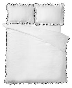 Fehér egyszemélyes ágyneműhuzat 135x200 cm So Soft Mono Frill – Catherine Lansfield