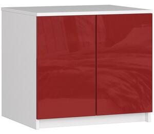 Gardróbszekrény bővítő 60x51cm fehér, magasfényű piros