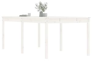 VidaXL fehér tömör fenyőfa kerti asztal 203,5 x 100 x 76 cm
