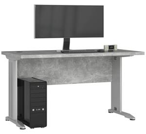 Számítógépes íróasztal szabadon álló, 135 cm x 76 cm x 60 cm | Beton matt