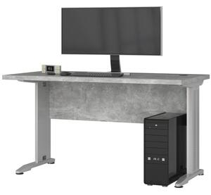 Számítógépes íróasztal szabadon álló, 135 cm x 76 cm x 60 cm | Beton matt