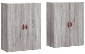 2 db szürke sonoma színű fali szekrény 69,5 x 34 x 90 cm