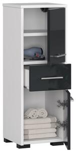 Fürdőszobaszekrény - elem 30 2D 1SZ | Grafit - Fényes