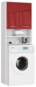 Fürdőszoba polc mosógép fölé | Vörös - Fényes