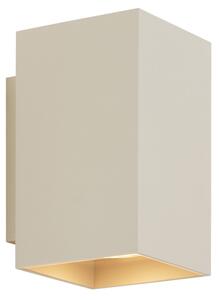 Modern bézs fali lámpa GU10 50 mm-es négyzet alakú 2 fényforrással - Sandy