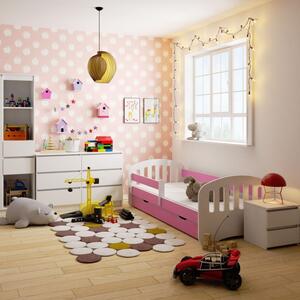 Gyermekágy PLAY + matrac | Rózsaszín - Fehér