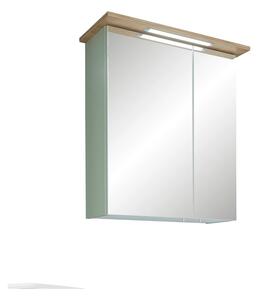 Zöld függő fürdőszoba szekrény tükörrel 60x72 cm Set 963 - Pelipal