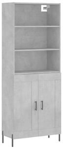 Modern Magas Szekrény - Betonszürke - 180 cm