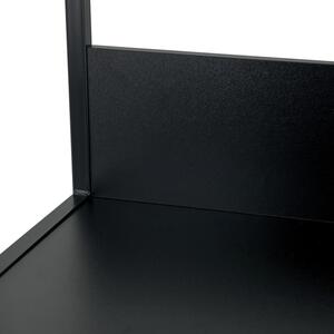 Fém fekete ipari polc, 6 polccal | Fekete matt