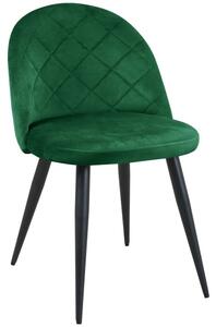 2 db Kárpitozott steppelt bársony szék SJ.077 | Zöld