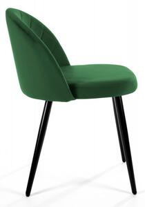 2 db Kárpitozott steppelt bársony szék SJ.077 | Zöld