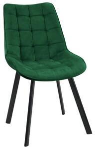 2 db Kárpitozott steppelt bársony szék SJ.22 | Zöld