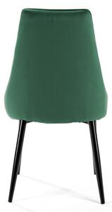 2 db Kárpitozott steppelt bársony szék SJ.054 | Zöld