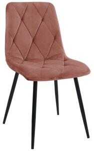 2 db Velúr kárpitozott steppelt szék SJ.3 | Rózsaszín
