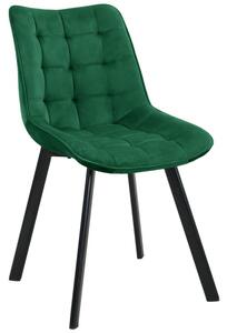 4 db Kárpitozott steppelt bársony szék SJ.28 | Zöld