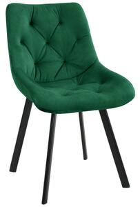 2 db Kárpitozott steppelt bársony szék SJ.33 | Zöld