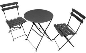 ORION Garnitúra szett, asztal + 2 szék | Fekete