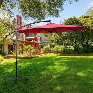 ASTER Teraszos kerti ernyő hajtókarral | Piros