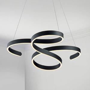 Trio Lighting Francis LED függő lámpa, antracit, dimmelhető, Fekete, Nappali / Étkező, fém, Modern