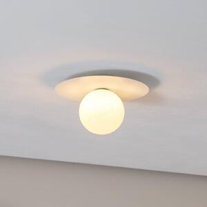 TK Lighting Pixie mennyezeti lámpa, fehér, üveg, Ø 25 cm, gömb, G9, dimmelhető, Fehér / opál, Nappali / Étkező, fém, Modern