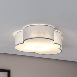 TK Lighting Mennyezeti világítás Cloud, kék, 63 cm hosszú, textil, felhő, E27, dimmelhető, Kék, Gyermekszoba, Textil / szövet / selyem, Fiatalos életstílus