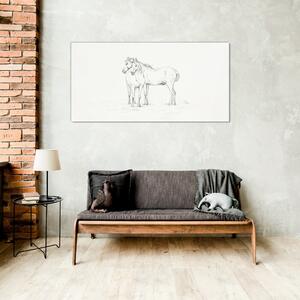 Üvegkép Egy ló állat rajzolása