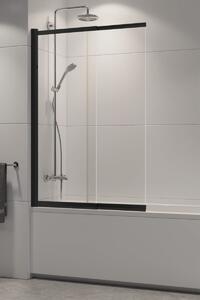 New Trendy Sensi Black zuhanyparaván 85 cm kétrészes fekete matt/átlátszó üveg P-0045