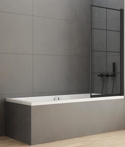 New Trendy New Soleo Black zuhanyparaván 70 cm egyrészes fekete matt/mintás üveg P-0047