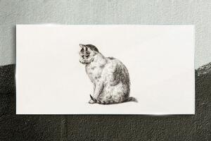 Üvegkép Rajz állat macska