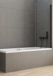 New Trendy New Soleo Black zuhanyparaván 80 cm egyrészes fekete matt/átlátszó üveg P-0070