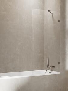 New Trendy Avexa Gunmetal Brushed zuhanyparaván 100 cm egyrészes barna csiszolt/átlátszó üveg EXK-3520