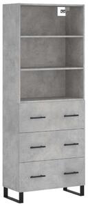Modern Magasszekrény - Beton Szürke - 180 cm