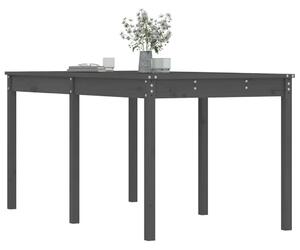 VidaXL szürke tömör fenyőfa kerti asztal 159,5 x 82,5 x 76 cm