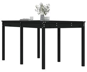 VidaXL fekete tömör fenyőfa kerti asztal 159,5 x 82,5 x 76 cm
