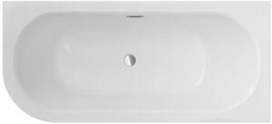 Besco Avita Slim+ vékony sarokkád 150x75 cm jobboldali fehér #WAV-150-NPP
