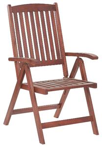 Összecsukható akácfa szék törtfehér párnával hatdarabos szettben TOSCANA