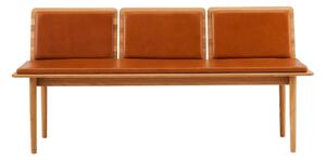 Konyakbarna-natúr színű bőr pad Elba - Hammel Furniture