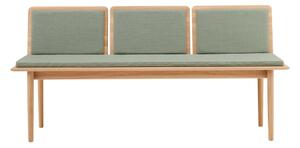 Világoszöld-natúr színű gyapjú pad Elba - Hammel Furniture