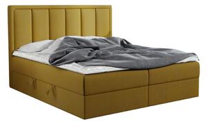 FRANIA kárpitozott boxspring ágy, 140x200, kronos 01
