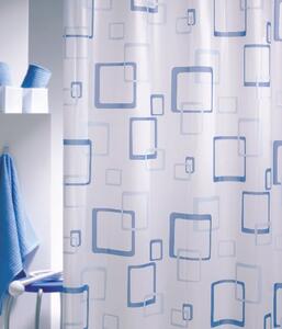 Sealskin Retro zuhanyfüggöny 200x180 cm fehér-kék 211521324