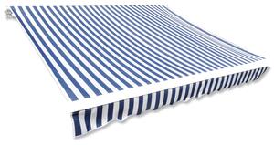 VidaXL kék/fehér vászon napellenző tető 6 x 3 m (a váz nem tartozék)